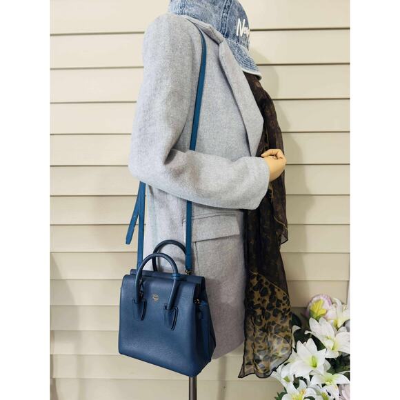 MCM Mini Milla Park Avenue Tote Bag - Navy - Picture 12 of 14